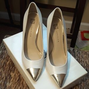 White Anne Klein pumps